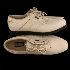 FootJoY DryJoys golf shoes. Size 12. Custom initial engraving on each shoe